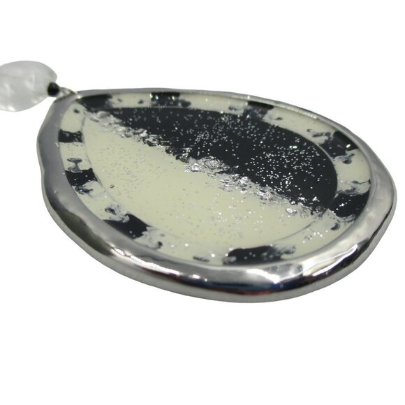 Chico's Black Crystal Mix Adjustable Bold Necklace NEW - Picture 9 of 10